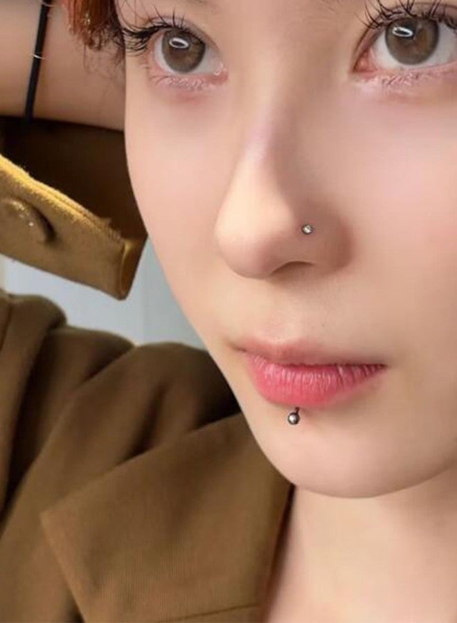Cisyozi 18G Gold Nose Rings Studs Piercing Jewelry for Women 18 Gauge Surgical Stainless Steel L Shaped Bar Bend Curved Diamond Nose Ring Stud Piercing Jewelry Men CZ 1.5mm 2mm 2.5mm 3mm 3.5mm 4mm - Image 5