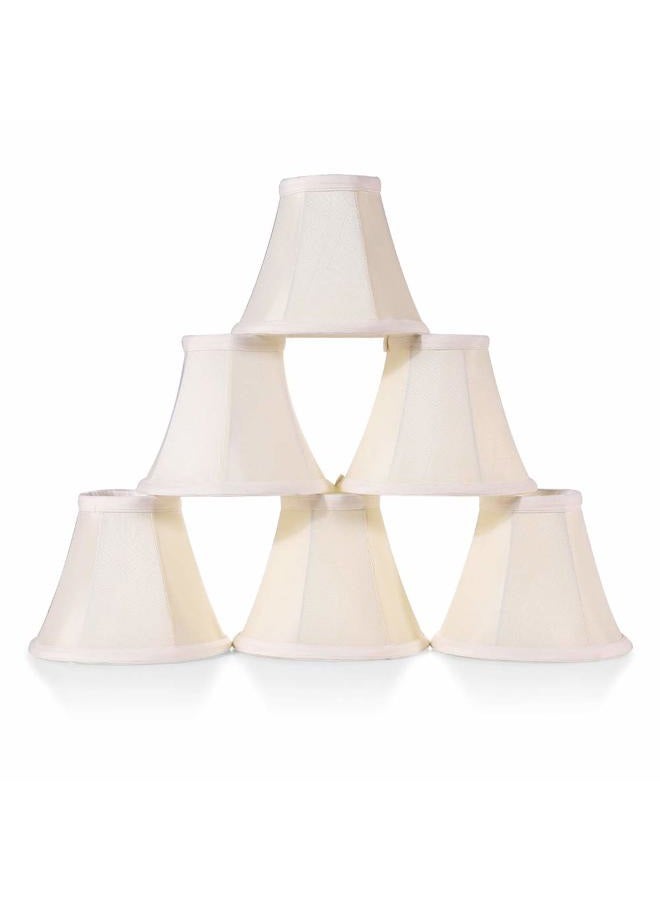 Wellmet Chandelier Shades, ONLY FOR CANDELABRA BULBS, Clip-on Fitter Lamp Shades, 3" X 6" X 5", 6 pcs Set - Image 1