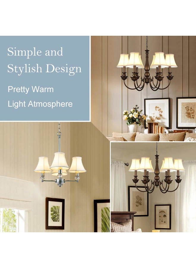 Wellmet Chandelier Shades, ONLY FOR CANDELABRA BULBS, Clip-on Fitter Lamp Shades, 3" X 6" X 5", 6 pcs Set - Image 5