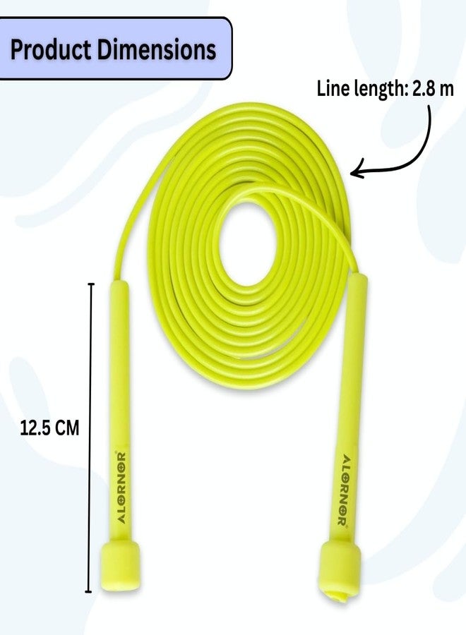 ALORNOR Skipping Rope for Men, Women and Children Jumping Rope With Adjustable Height Speed Skipping Rope for Exercise Workout, Gym, Sports, Fitness Adjustable Exercise Rope, Home Workouts. (Yellow) - Image 5