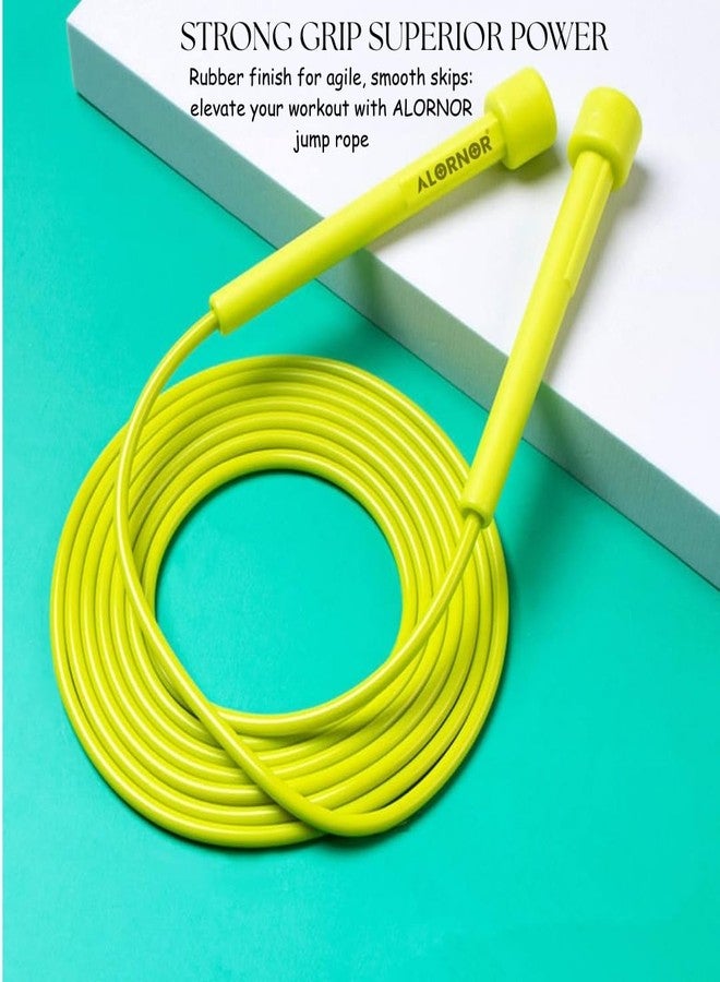ALORNOR Skipping Rope for Men, Women and Children Jumping Rope With Adjustable Height Speed Skipping Rope for Exercise Workout, Gym, Sports, Fitness Adjustable Exercise Rope, Home Workouts. (Yellow) - Image 4