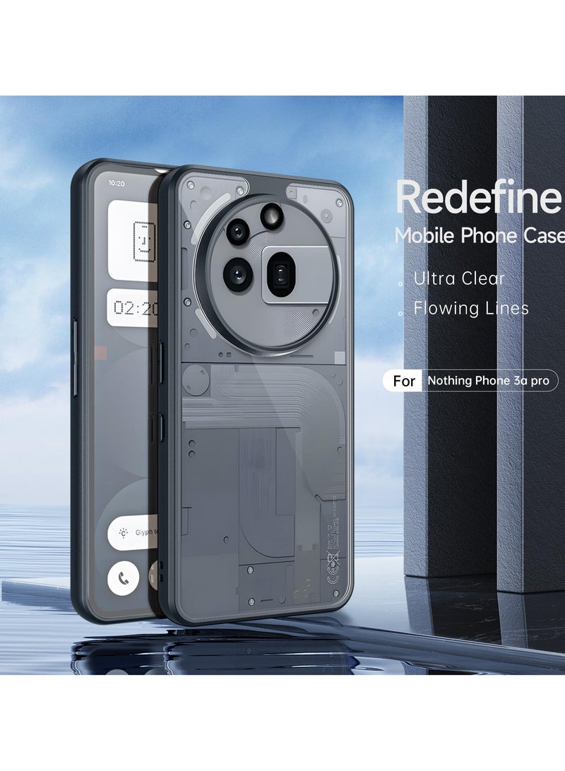 DUX DUCIS Aimo Cover for the Nothing Phone 3a Pro mobile phone slim transparent matte cover made of TPU polycarbonate, polypropylene, silicone - black - Image 3