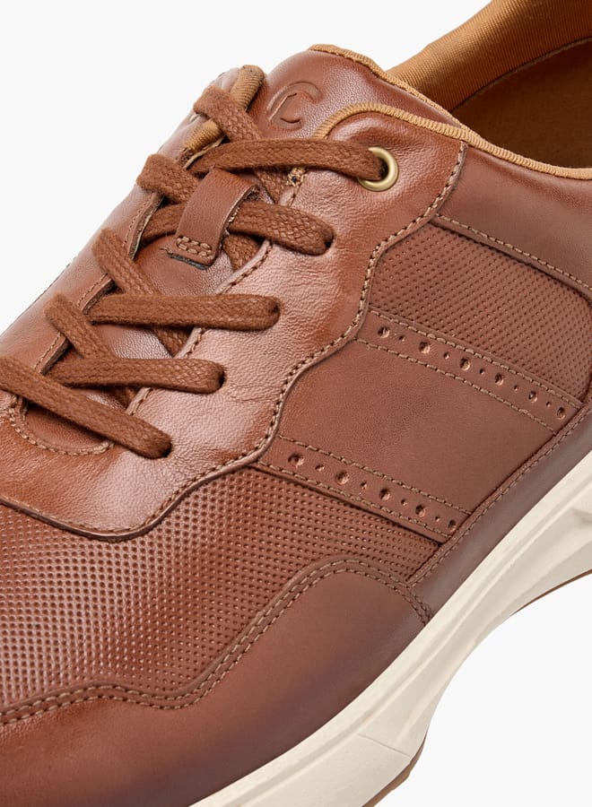 Le Confort Men's Leather Panelled Lace-Up Sneakers  - Image 4