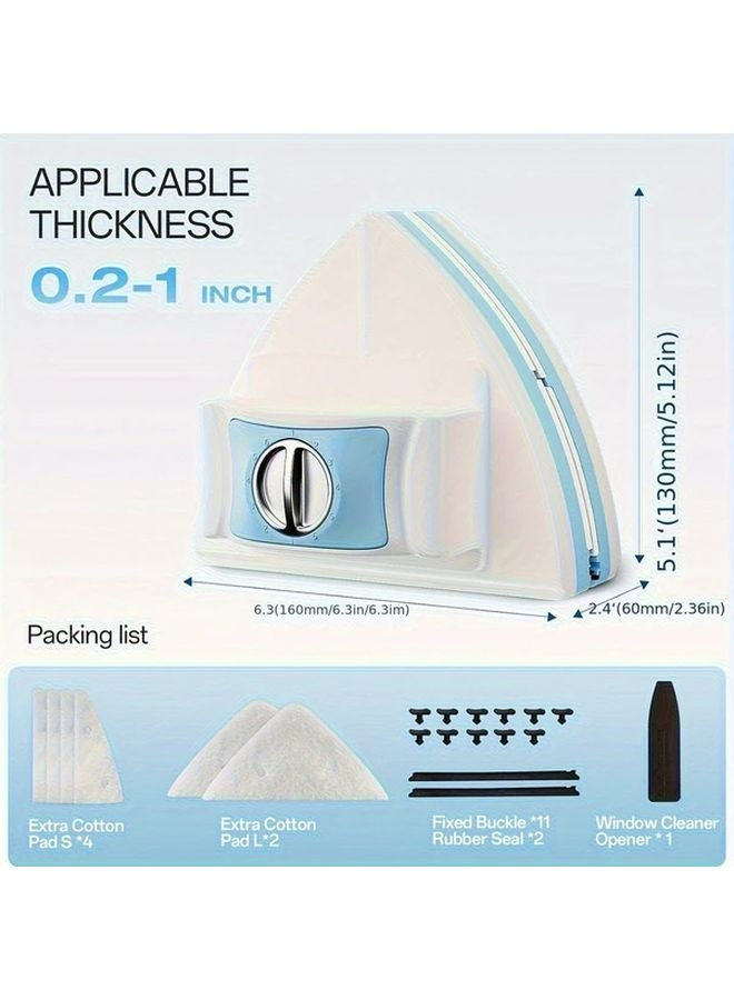 Adjustable Magnetic Window Cleaner 5 25MM ABS Material Water Storage Tank Reusable Cloth - Image 3