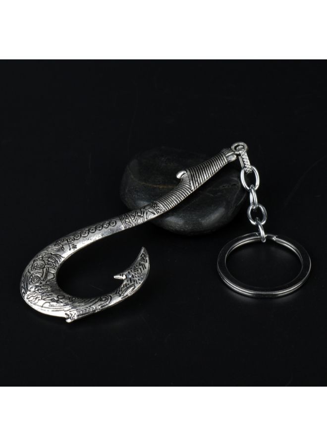 نيبمينينت سلسلة مفاتيح من سبيكة معدنية بتصميم سلاح كبير على شكل خطاف الأسماك السحري ماوي موانا - Image 2