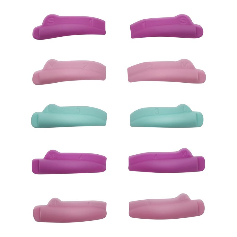 ICONSIAM Lash Lift Shields Silicone Eyelash Perm Rod- 5 Size Cat Eye Lami Lamination Roller Soft Perm Rods C Curl Lifting Pads No Glue Needed On Eyelid Free Length Diy Lash Perm Shield Original Longer Pad