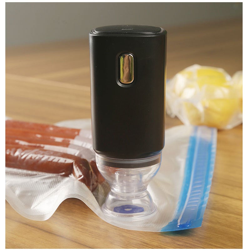 Handheld Vacuum Sealer USB Food Storage Pump A black electric vacuum machine (filterable) 