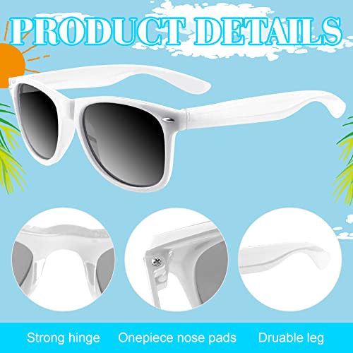 Morcheiong 12 Pack Party Sunglasses in Bulk for Birthday Summer Party Goody Bag Fillers Favors (White) - Image 5