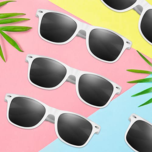 Morcheiong 12 Pack Party Sunglasses in Bulk for Birthday Summer Party Goody Bag Fillers Favors (White) - Image 2