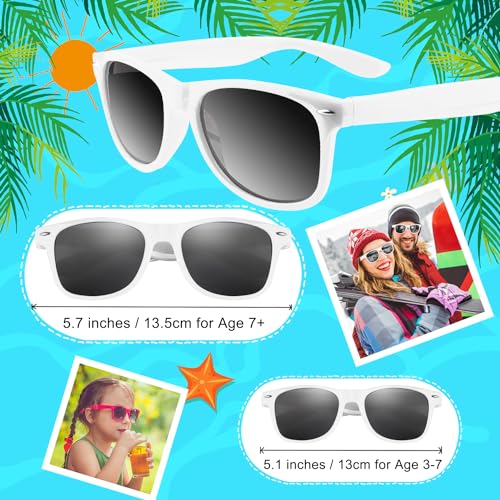 Morcheiong 12 Pack Party Sunglasses in Bulk for Birthday Summer Party Goody Bag Fillers Favors (White) - Image 3