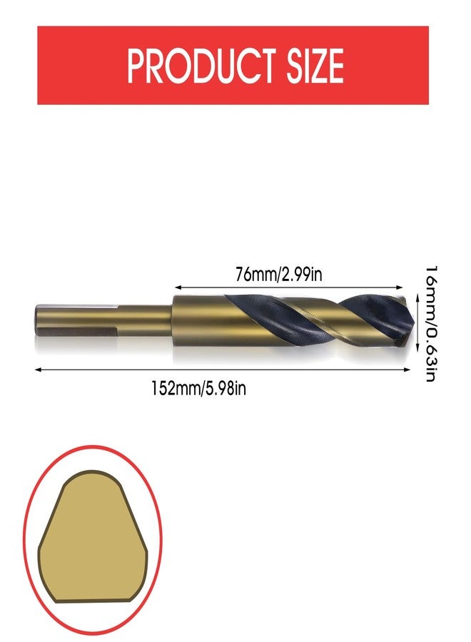 جريفوسيا مثقاب Grevosea مقاس 5/8 بوصة، مثقاب ذو ساق مخفض، مثقاب معدني، مثقاب كوبالت للصلب المقسى، سبائك معدنية، وهندسة البناء، مشاريع نجارة افعلها بنفسك - Image 2