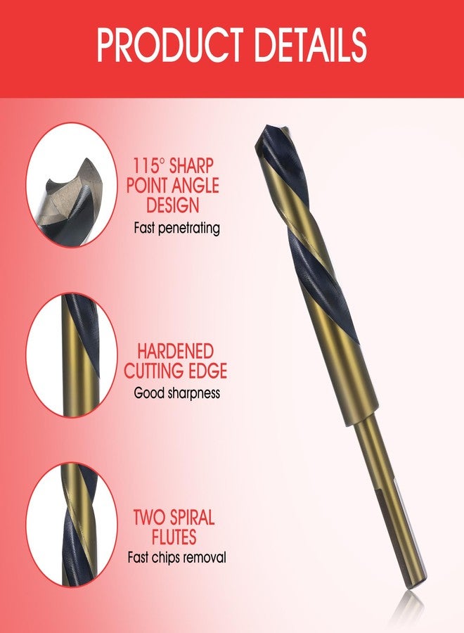 جريفوسيا مثقاب Grevosea مقاس 5/8 بوصة، مثقاب ذو ساق مخفض، مثقاب معدني، مثقاب كوبالت للصلب المقسى، سبائك معدنية، وهندسة البناء، مشاريع نجارة افعلها بنفسك - Image 3