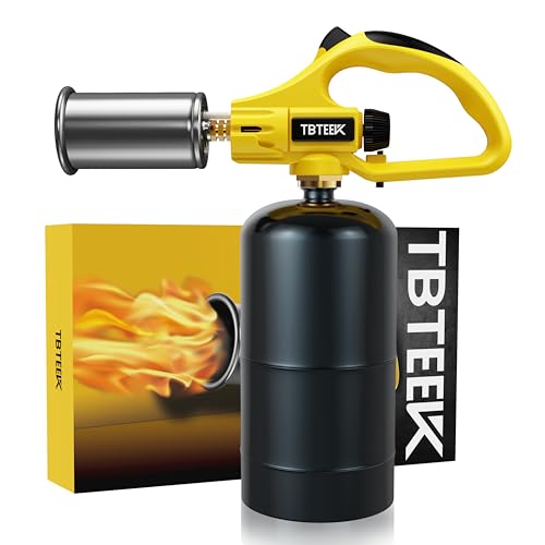 TBTEEK Powerful Propane Torch Head Sous Vide Grill Cooking Torch With Adjustable Flame Safety Lock Charcoal Torch Lighter for BBQ Searing Steak Creme Brulee Campfire Tank Not Included - Image 1