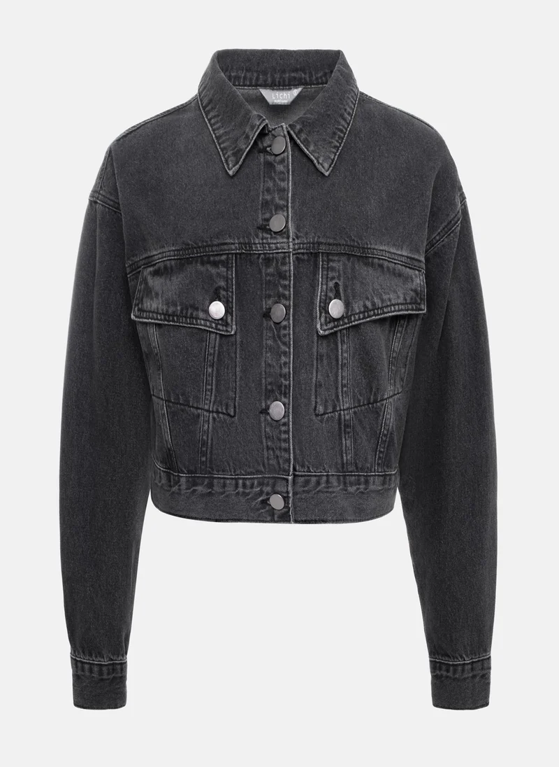 Lichi Cropped loose denim jacket