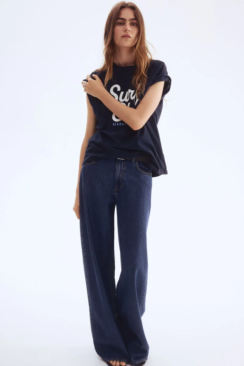 اتش اند ام تي-شيرت بقصّة فضفاضة