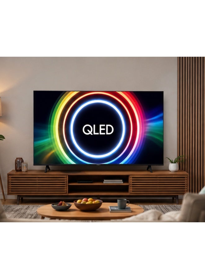 NIKAI 55-Inch 4K UHD QLED Smart TV | 60Hz | Frameless Design | Android 15 | Wi-Fi | HDR | 3 HDMI | 2 USB | 2 Year Warranty | 55NKSQLED black - Image 2