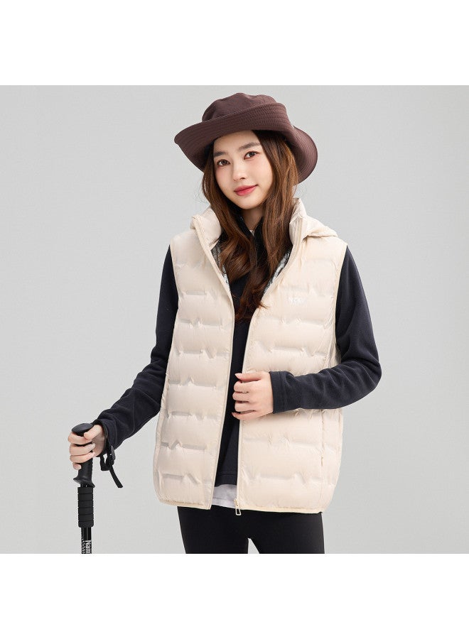 YaYa Autumn Winter Lightweight Comfortable Versatile Simple Hooded Outdoor Down Vest - Image 2