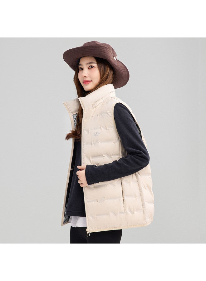 YaYa Autumn Winter Lightweight Comfortable Versatile Simple Hooded Outdoor Down Vest - Image 4