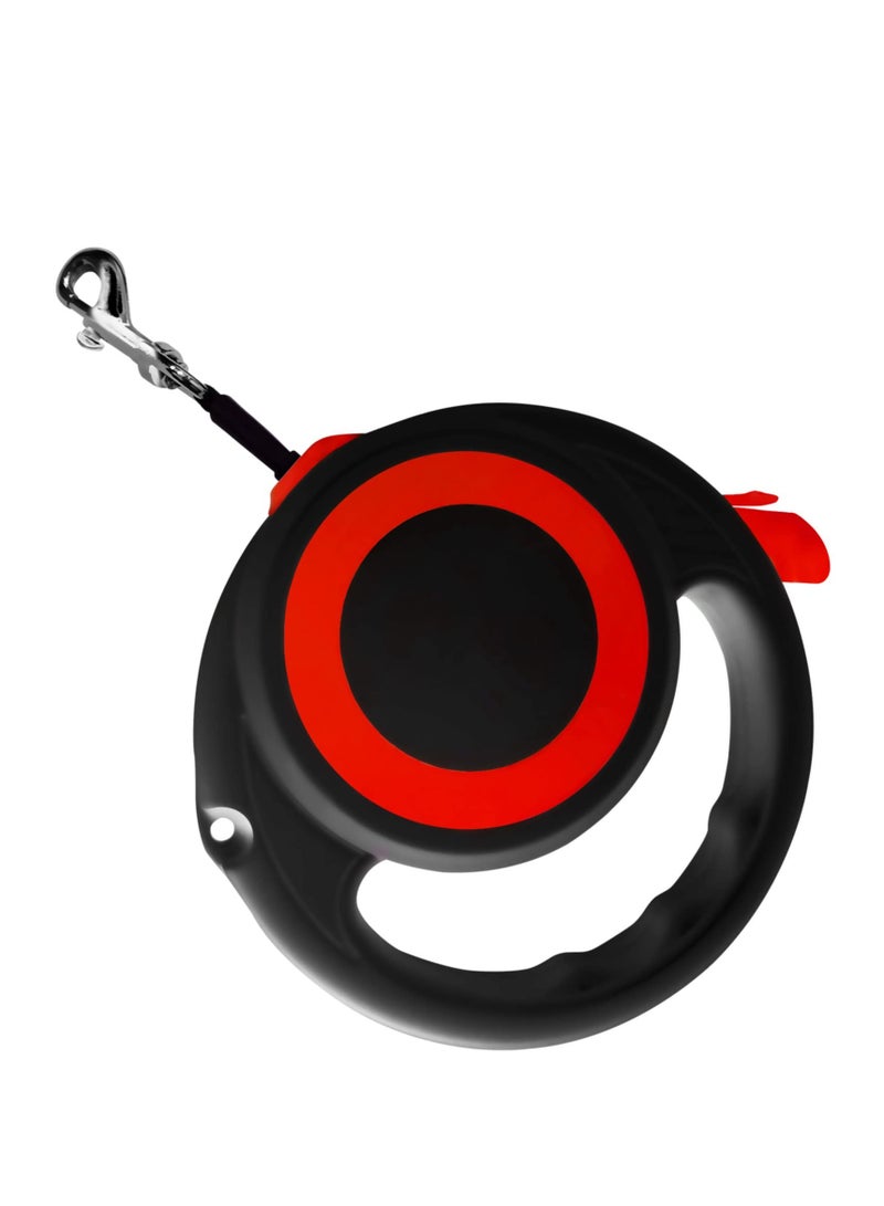 Excefore Retractable Dog Leash,16ft Nylon Tape, Tangle-Free,One-Handed Lock & Release, Anti-Slip Handle - Perfect for Small to Medium Dogs and Cats - Image 1