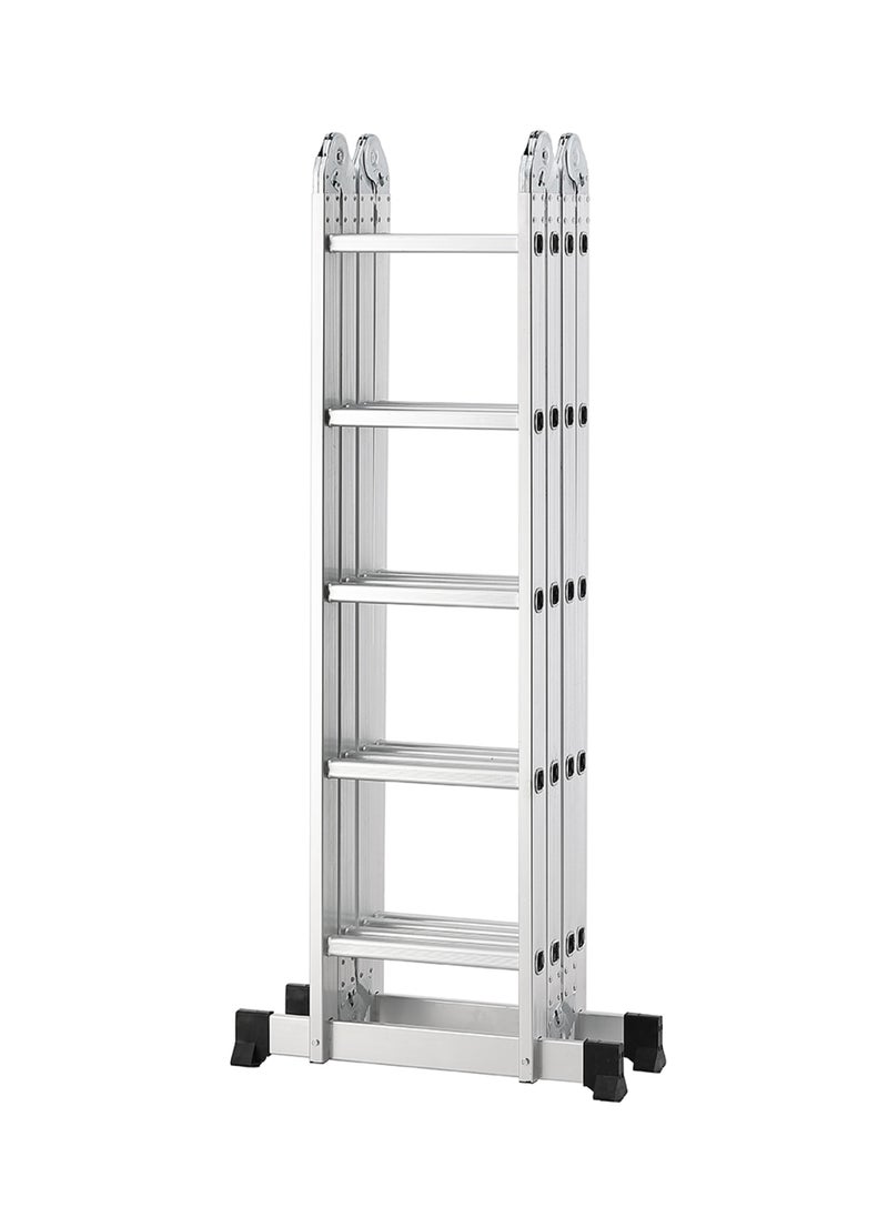 Multi-Purpose Foldable Ladder - 5.7m - Adjustable and Lightweight Step Ladder with A-Frame, Extension and Scaffold Configurations, Non-Slip Feet, and Joint Locks - for Indoor and Outdoor Use
