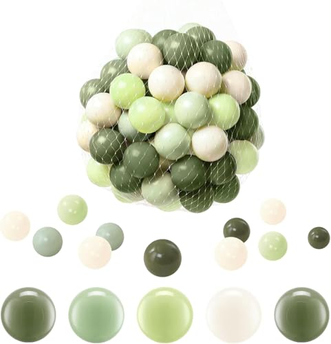 FHRILEK Ball Pit BallsStar Ball Pit Balls for KidsPlastic Balls for Ball Pit Crush Proof Play Balls BPA Free NonToxi OliveColor 50PCS - Image 1