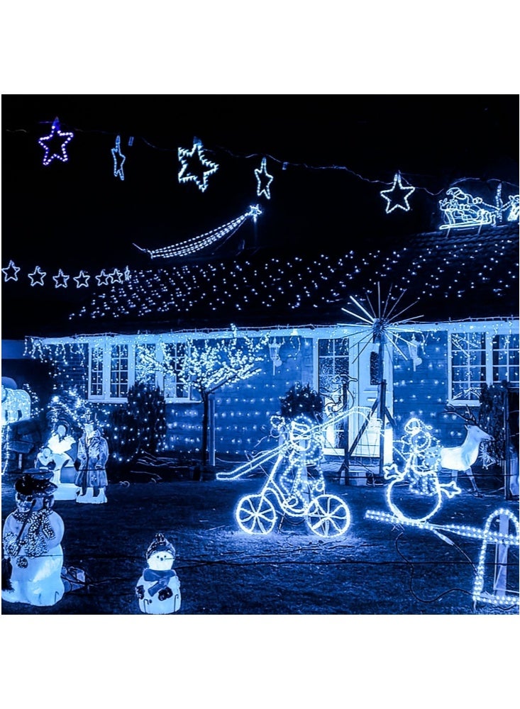 GGEROU أضواء الجنية تعمل بالطاقة 328 قدم، أبيض بارد 1000 LED مع جهاز تحكم عن بعد، أضواء شجرة Xmax مقاومة للماء لتزيين الحفلات في الهواء الطلق والداخلية في عيد الهالوين - Image 4