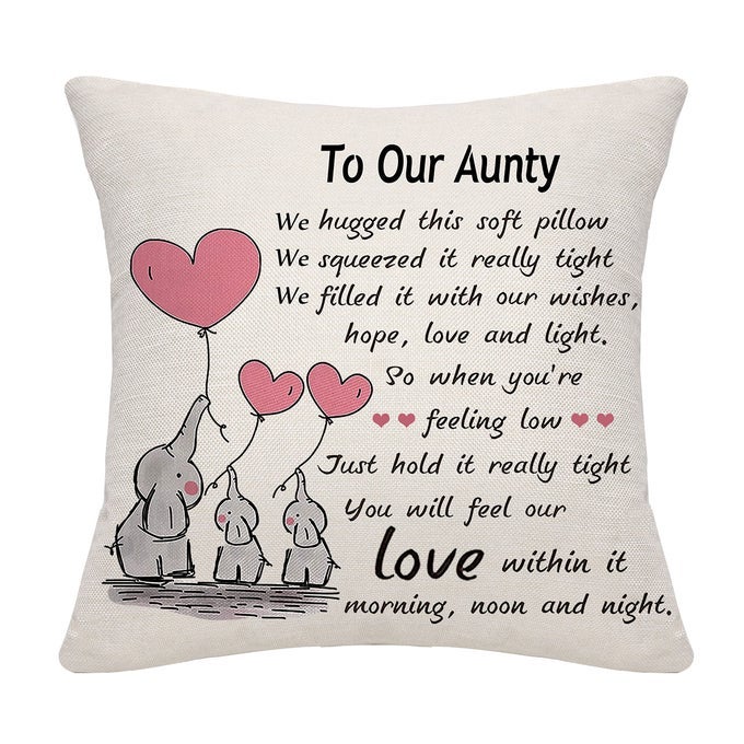 AUNTY AUNT AUNTIE CUSHION COVER THROW PILLOW COVER CUSHION CASE THANKSGIVING OUR AUNTY