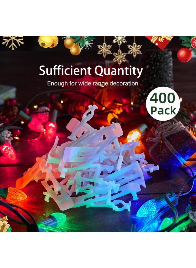 Brightown Universal Christmas Light Clips - All-in-One Gutter and Shingle Clips for C7, C9, and Mini Lights, 400 Pack - Image 5