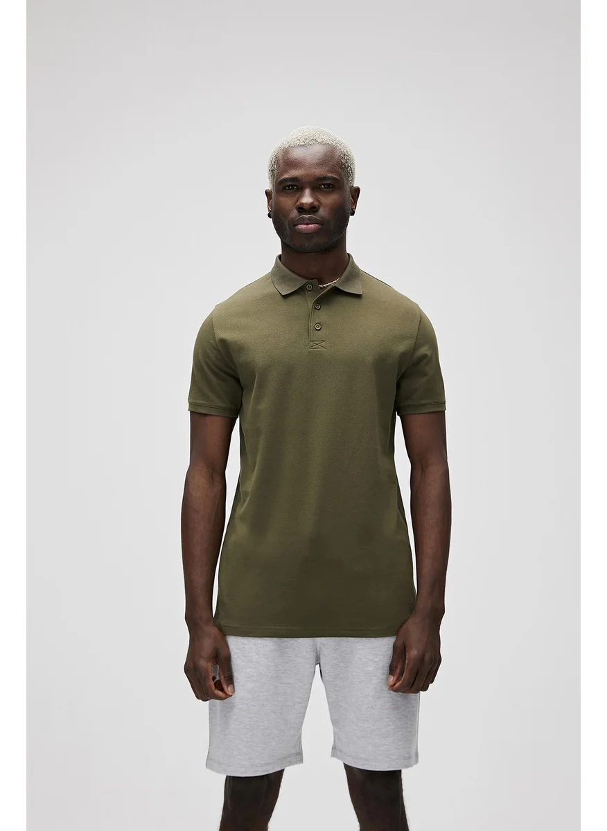 Bad Bear Men's Khaki Polo T-Shirt