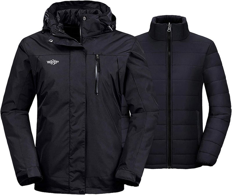 Wantdo Women's 3-in-1 Waterproof Ski Jacket Windproof Winter Snow Coat - Image 1