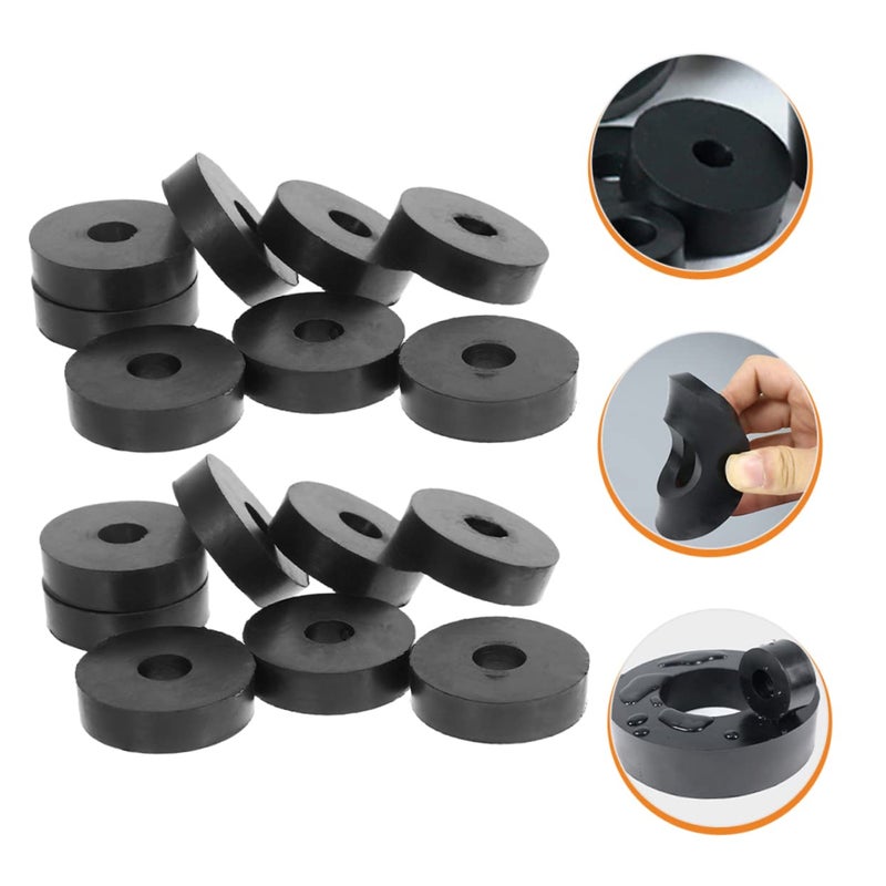Heavy Duty Flat Rubber Grommets 16pcs Vibration Dampening Pads For Air Conditioner Noise Reduction - Image 3