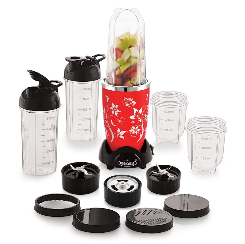 Cookwell Nutri Blender (5 Jar 3 Blade, Red) - Image 1