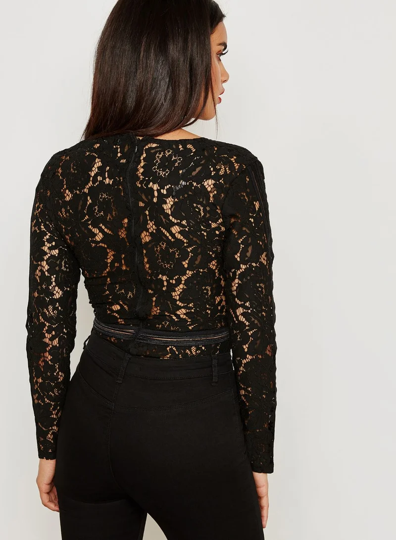 Missguided Lace Detail Body