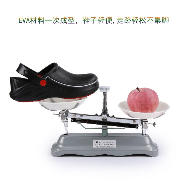 Chef Shoes Labor Protection Shoes Safety Shoes Chef Shoes Work Shoes Oil Resistant Non-Slip Waterproof Work Shoelace Insoles - Image 5