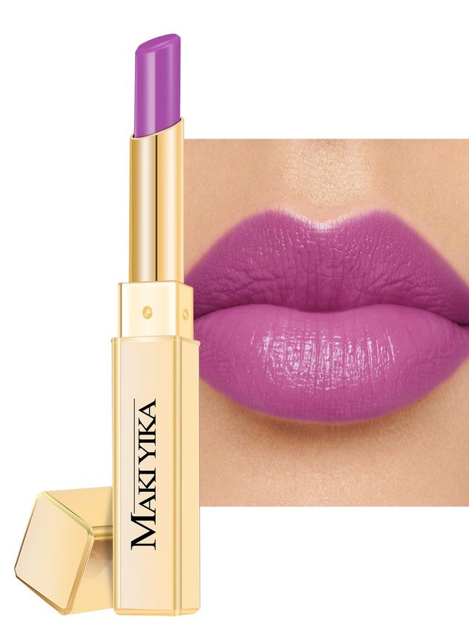 MAKI YIKA Moisture Purple Lipstick for Women Hydrate Lip Gloss for Dry Cracked Lips Weightless Glossy Lip Color Juicy Finish,MA065 Lavender - Image 1