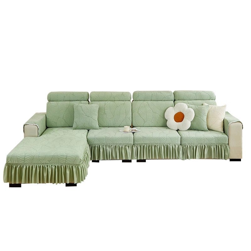 73Hours Sofa Cover Full Wrap Universal Set For Three Seats And One Chaise Model Sofa Cover Slipcover Lazy Elastic Living Room Set - Image 3