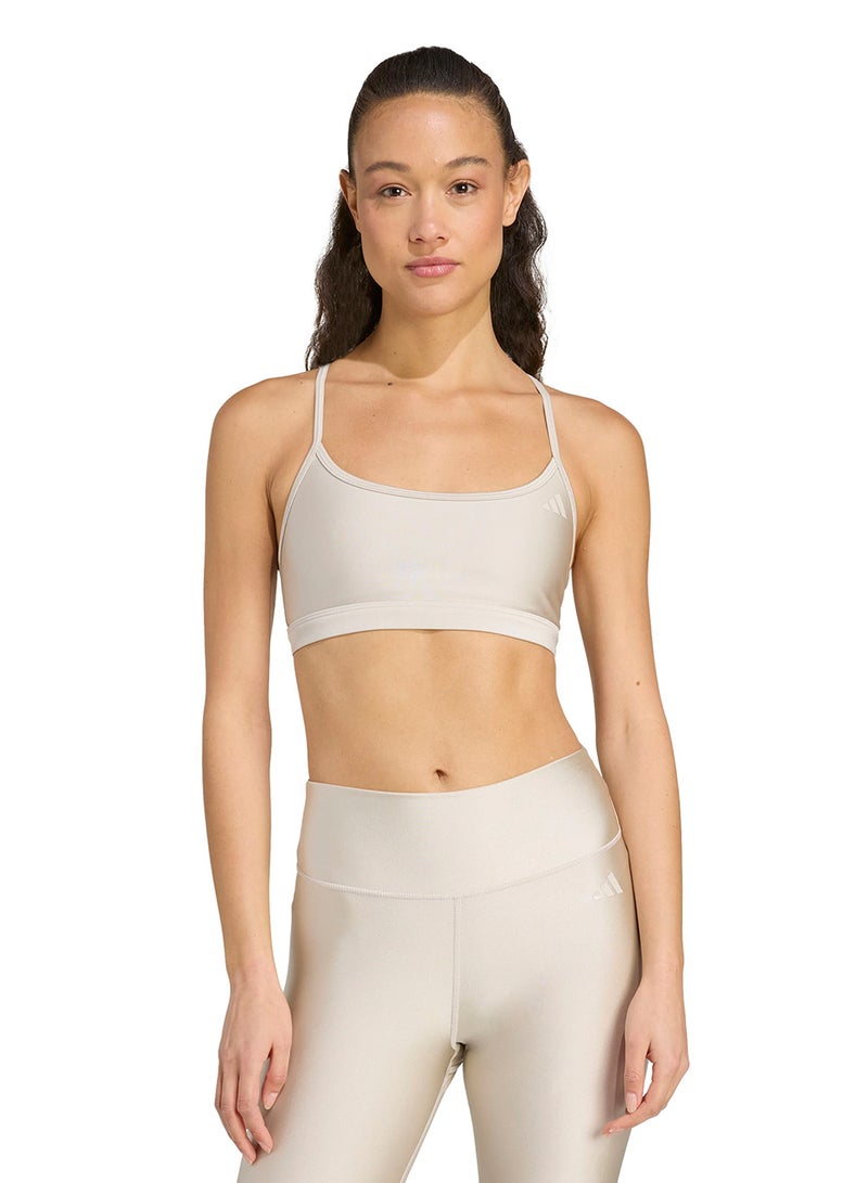 Adidas Aeroreact Training Light-Support Shiny Bra - Image 1