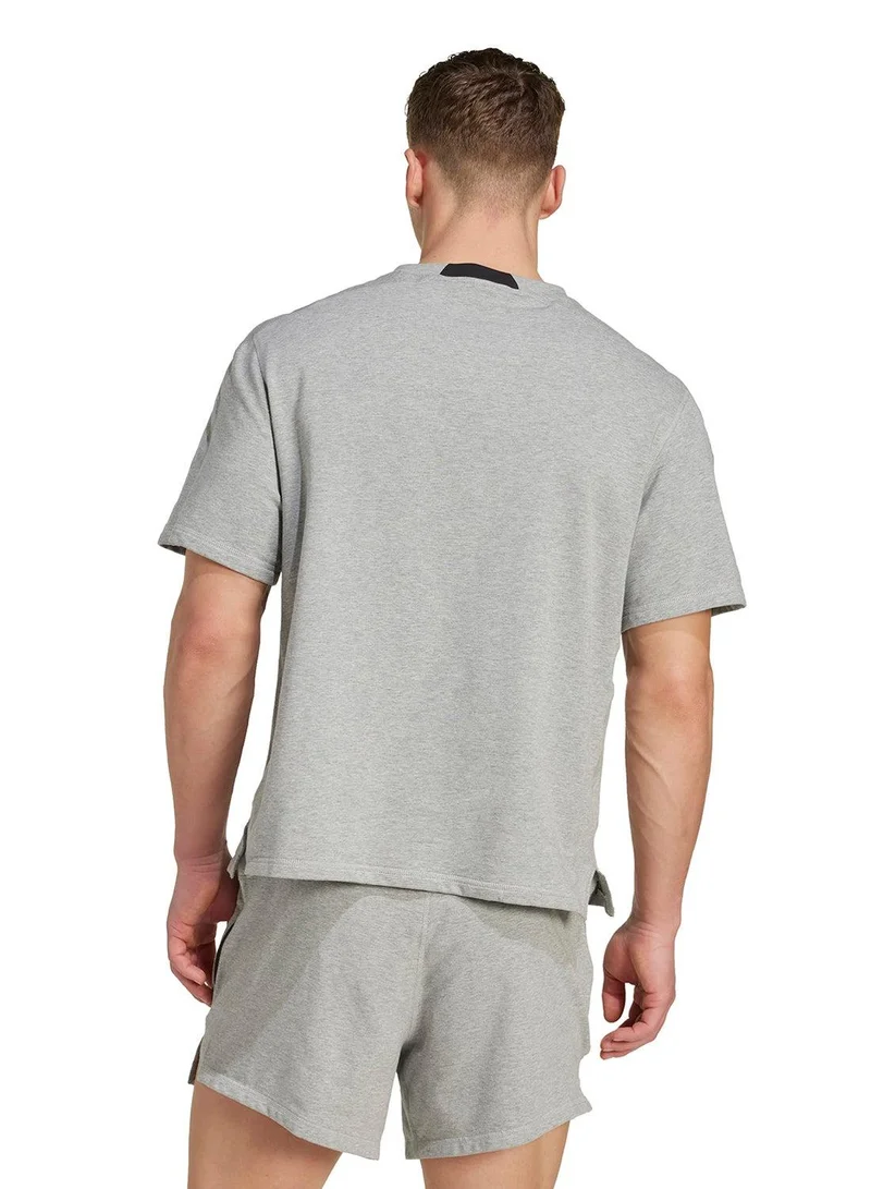 Adidas D4T X Tee Grey Training T-Shirts For Men XS