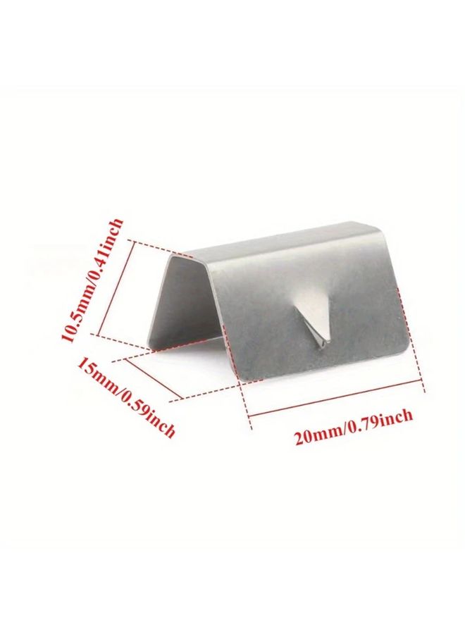 Universal 12pcs Silver Wind Deflector Clips Durable Rain Guard Channel Mounting Clips - Image 2