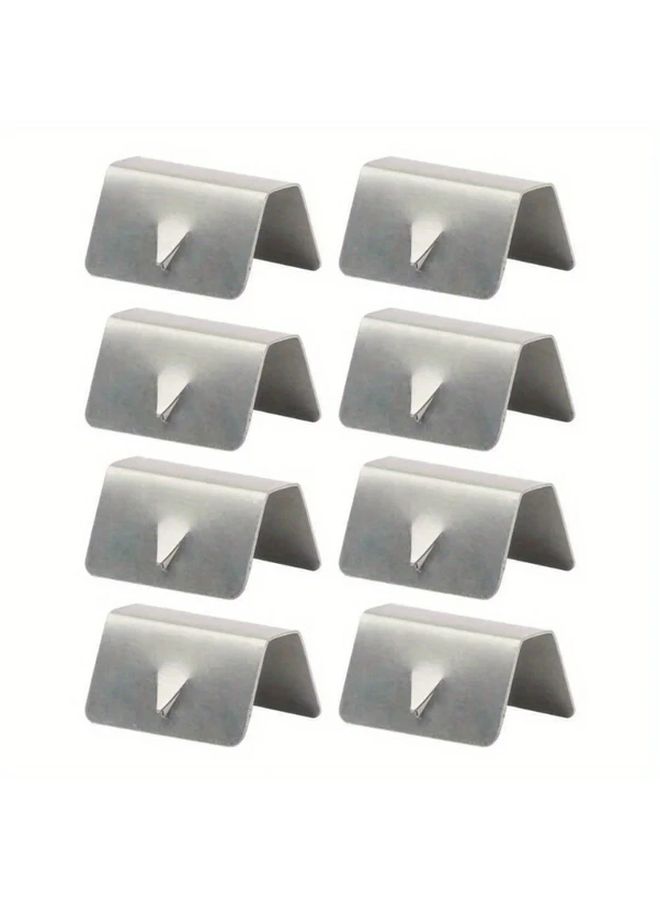 Universal 12pcs Silver Wind Deflector Clips Durable Rain Guard Channel Mounting Clips - Image 5