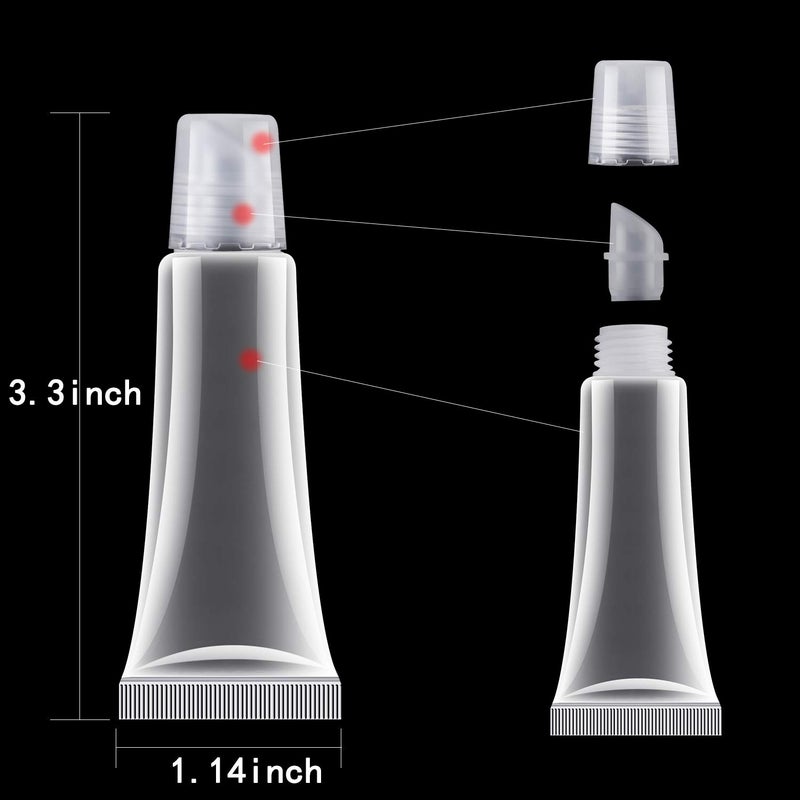 HRLORKC HRLORKC 200Pcs 10ml Empty Tubes Lip empty lip gloss containers for Lip Gloss Balm Cosmetic  - Image 2