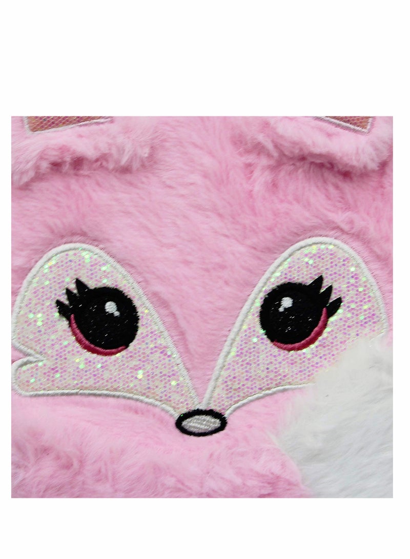 Plush Diary Writing Journal Stationery for Kids,  Lovely Animals Notebook Kids Plush Diary for Students School Gifts, Girls Teens Fuzzy Journal Writing Pad A5 Lined 160 Pages - Image 2