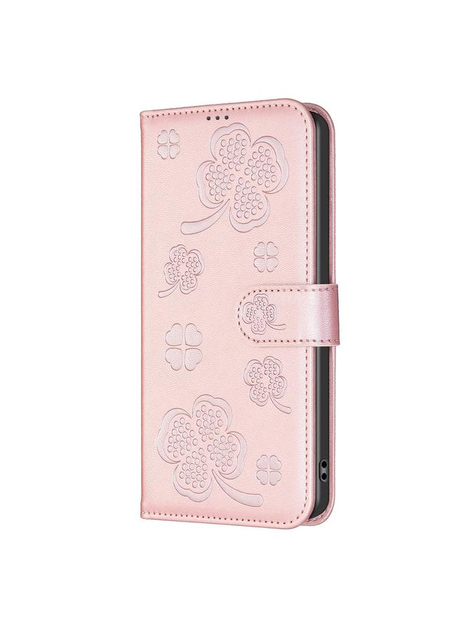 S-TOP Case For Honor X8c 4G Four-leaf Embossed Leather Phone Case - Image 2
