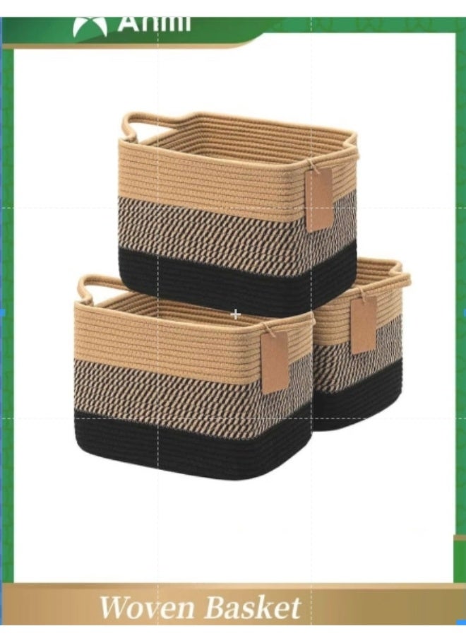 أنمي سلة تخزين 3 عبوات ، سلال منسوجة للتخزين ، 33 * 25 * 23 سم