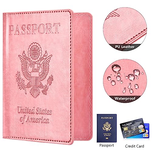 Eoehro 2Pack Passport Holder Wallet Cover Case, Travel Essentials for Women and Men - Image 3