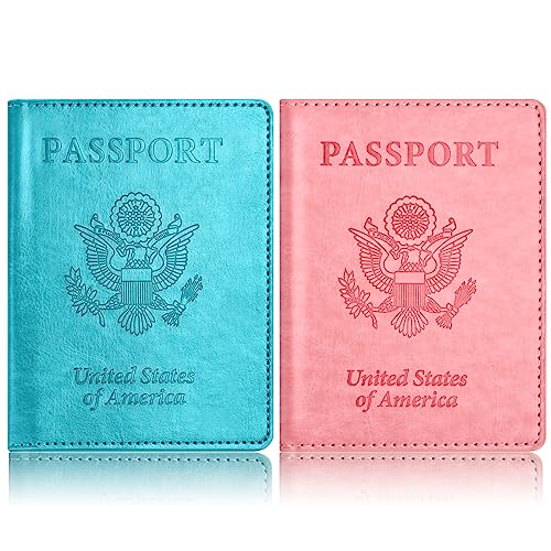 Eoehro 2Pack Passport Holder Wallet Cover Case, Travel Essentials for Women and Men - Image 1