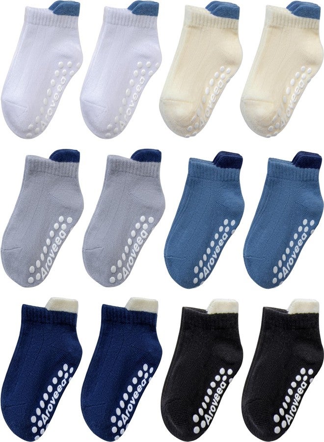 Aroveea Baby Toddle Socks Grip Non Slip Kids Boys Girls Cotton 12 Pack Ankle Cute Newborn Socks1-3T - Image 1