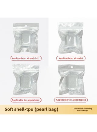 For Apple Headset Airpods4 Wireless Bluetooth Headset Protective Cover TPU Transparent Headset Protective Cover Material-Color:Tpu Soft Shell + Pearlescent Bag-Applicable Models:Airpods4 Model: With Hanging Ears - pzsku/Z0B1F15F38D65ACE6D385Z/45/1746209092/6631d569-772c-4fea-bf39-0fa98ebb6b15