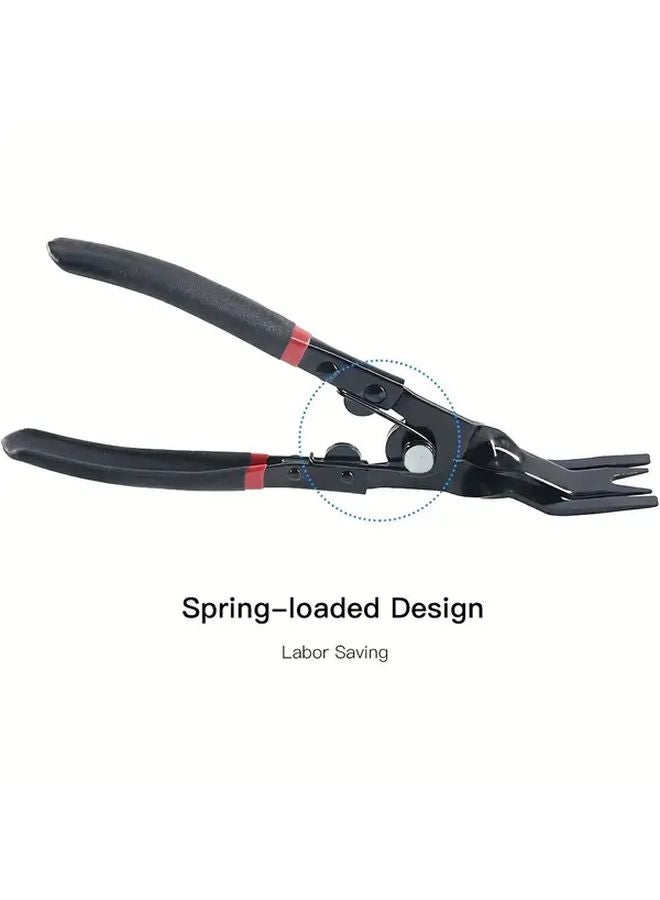 Black Auto Door Panel Trim Clip Removal Pliers Spring Loaded No Needed - Image 3