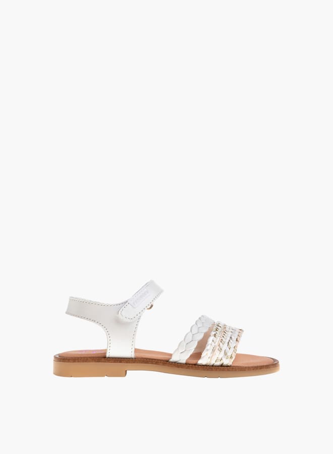 Pablosky Girls Strap Sandals With Hook And Loop Closure  - Image 1